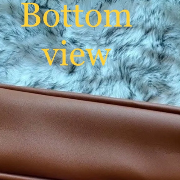 Neiman Marcus Vegan Brown FauxLeather Tote - Picture 4 of 4